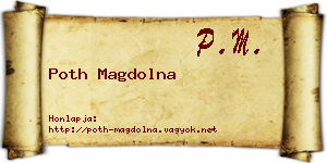 Poth Magdolna névjegykártya