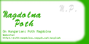 magdolna poth business card